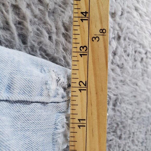 No Boundaries Overalls Womens XXL 19 Blue Distressed Denim Shorts Shortalls - Picture 10 of 12